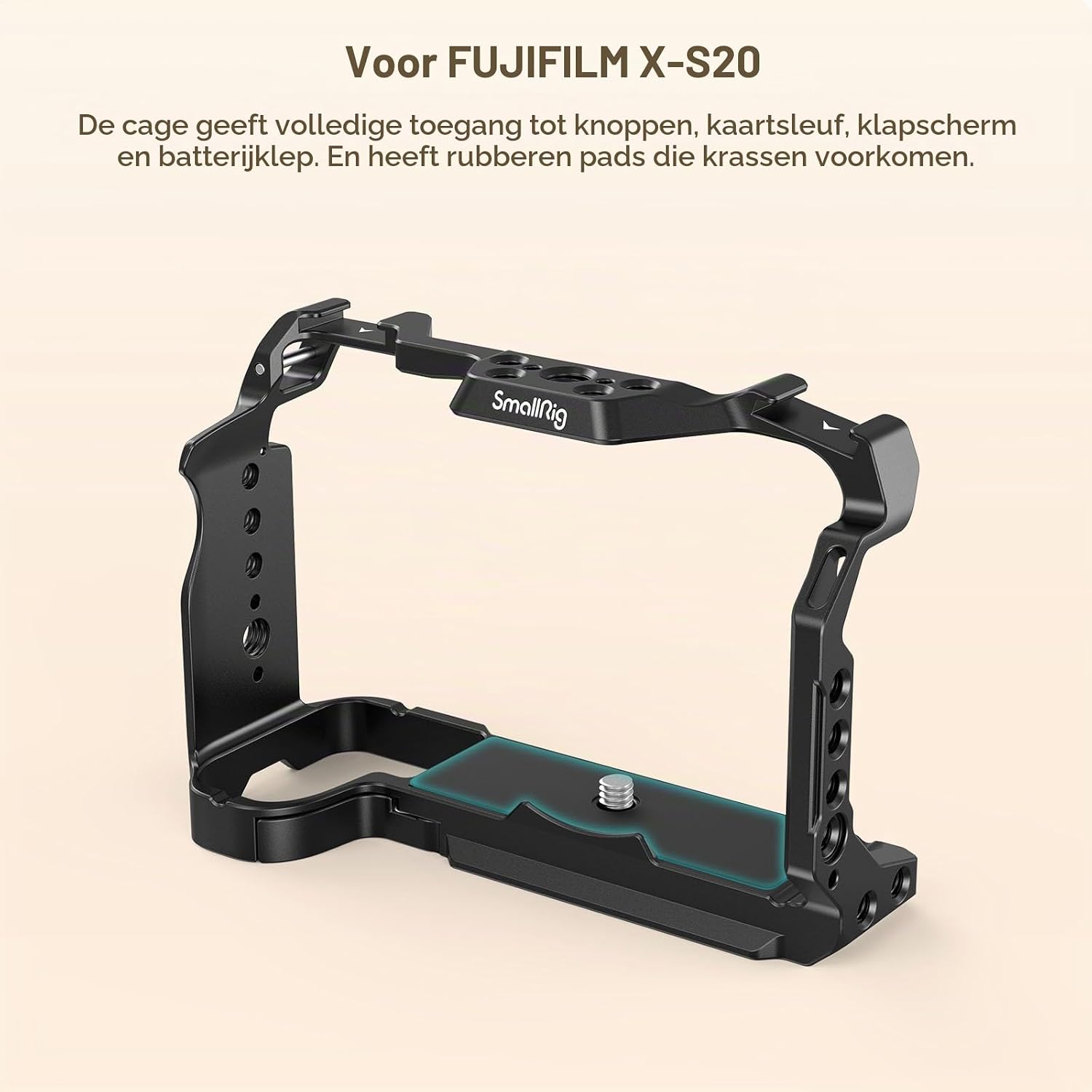 Detalle 2 de SMALLRIG 4230 camerakooi voor FUJIFILM X-S20 met Arca-Swiss-plaat