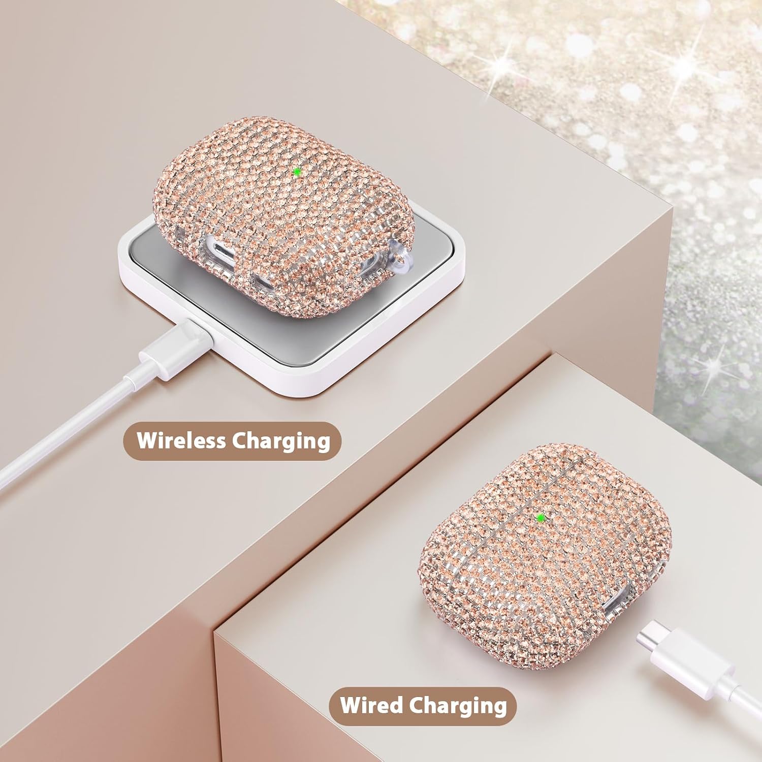 Thumbnail 6 de AirPods Pro 3 case with rhinestone sparkle