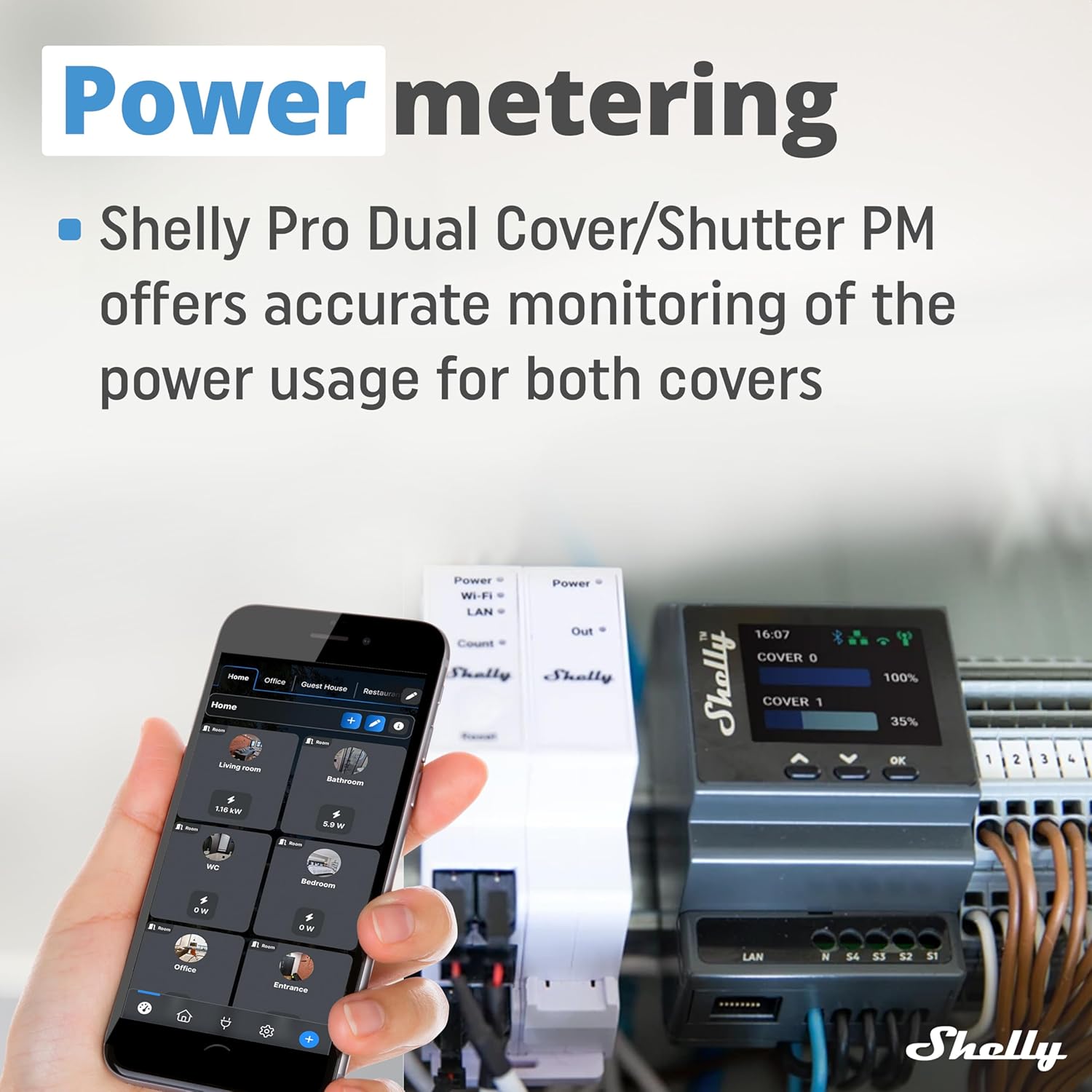 Thumbnail 4 de Shelly Pro Dual Cover/Shutter PM 2 canali