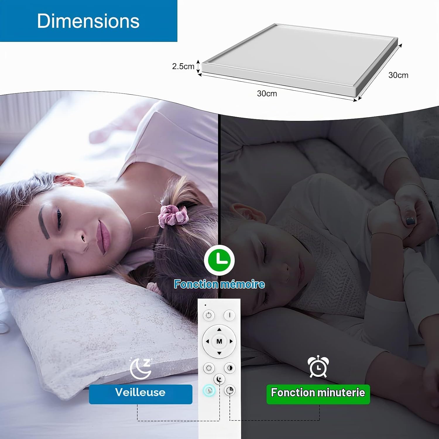 Detalle 2 de EASY EAGLE LCLSSWJTGFX-2204-BLQ led-plafondlamp, dimbaar, 36 W, IP44