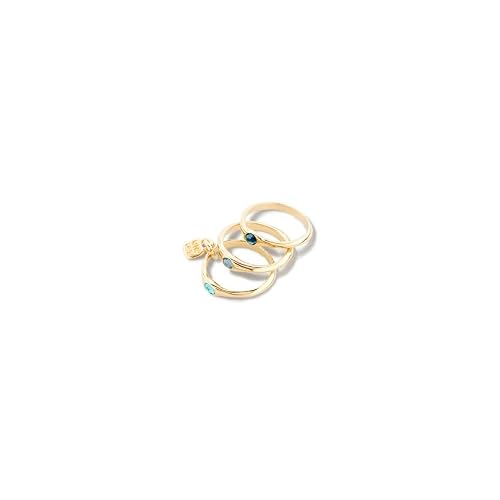 Thumbnail 3 de UNO de 50: Anillo Triple en Aleación Bañado en Oro de 18K con Cristales Facetados