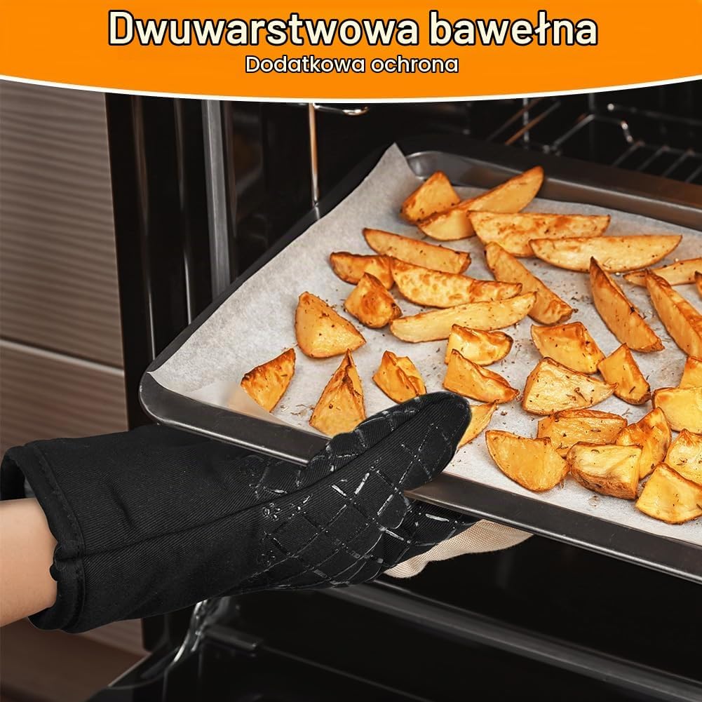 Detalle 2 de AUAUY M1-3507156 – rękawice kuchenne i łapki, silikon, ochrona do 230°C