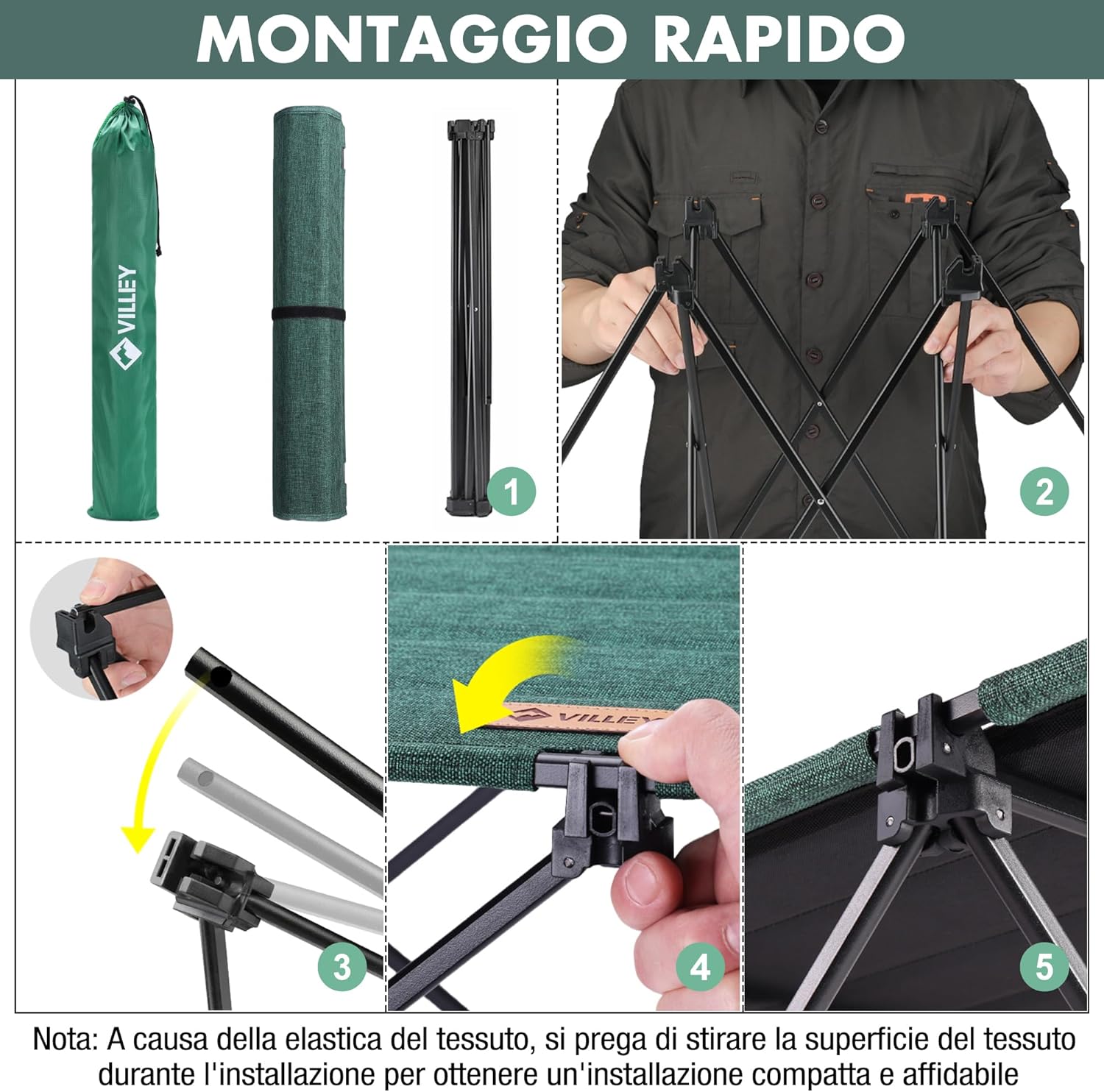 Thumbnail 6 de VILLEY Tavolo pieghevole da campeggio 25 kg