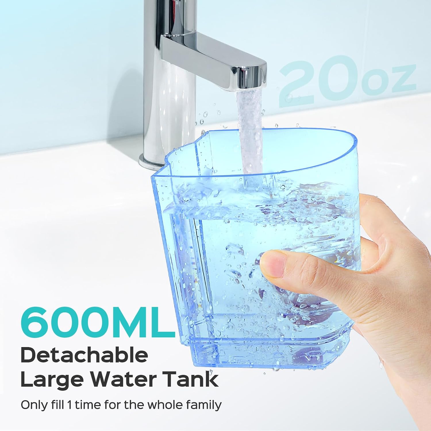 Thumbnail 5 de COSLUS E2 Water Flosser with 12 Pressure Settings, 2 Modes and 600 mL Tank