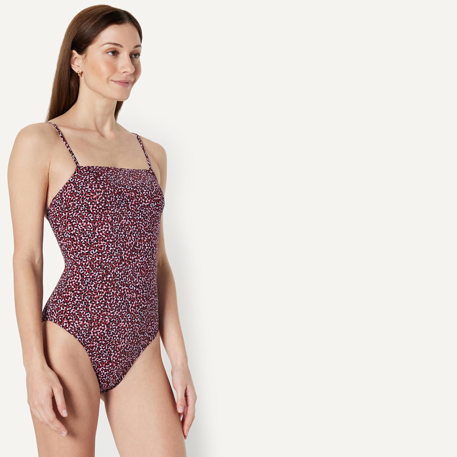 Detalle 2 de Amazon Essentials Donna Costume intero squareneck con coppe rimovibili