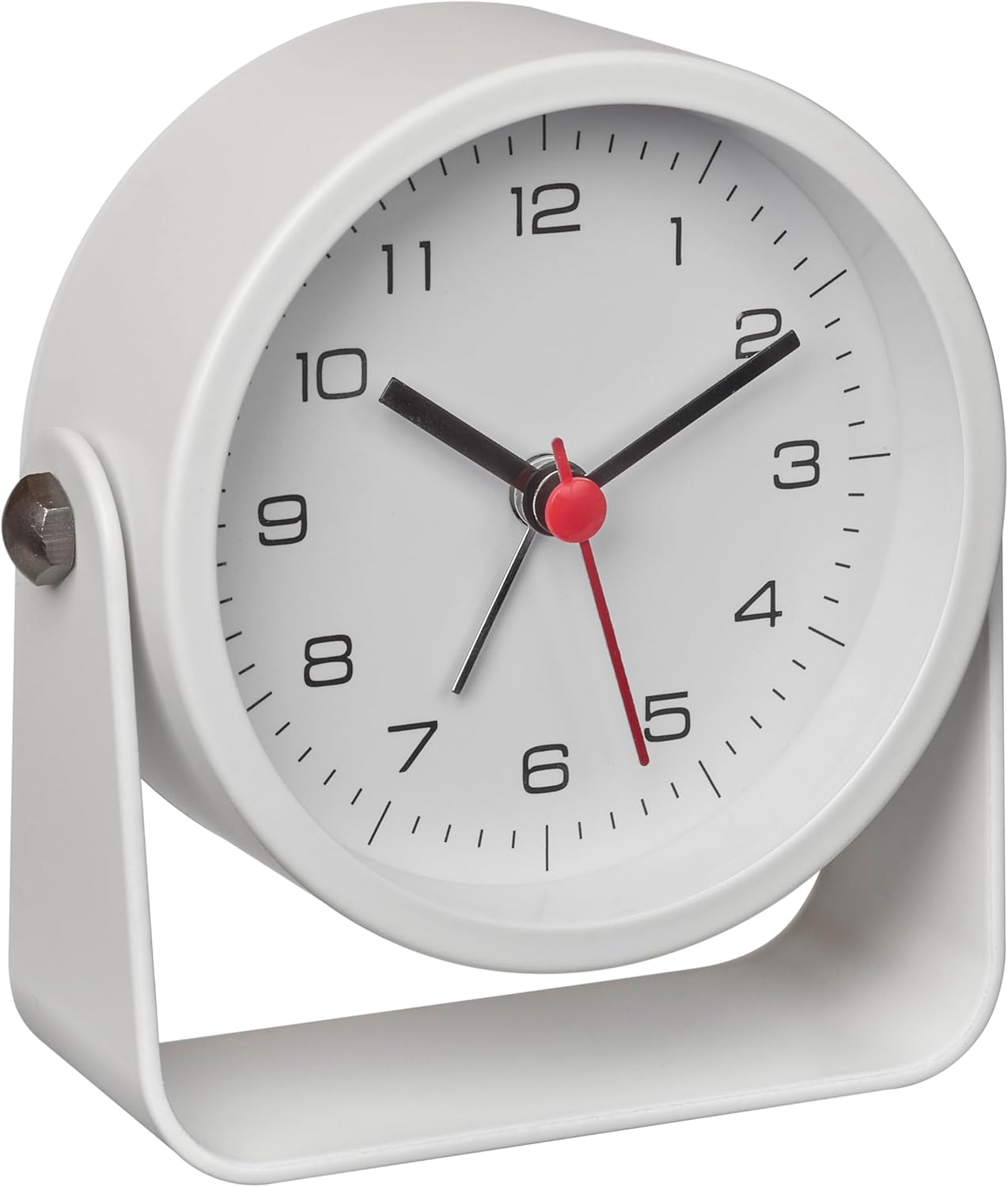 Sveglia analogica design TFA Dostmann 60.1042.02 – silenziosa, retroilluminazione e finitura in metallo