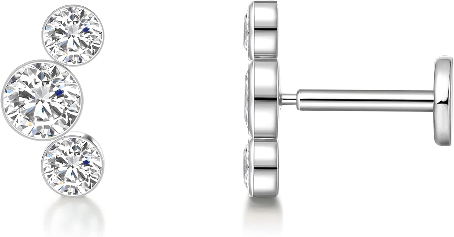 Thumbnail 6 de Limerencia 18G Titan Tragus Piercing Labret Stecker