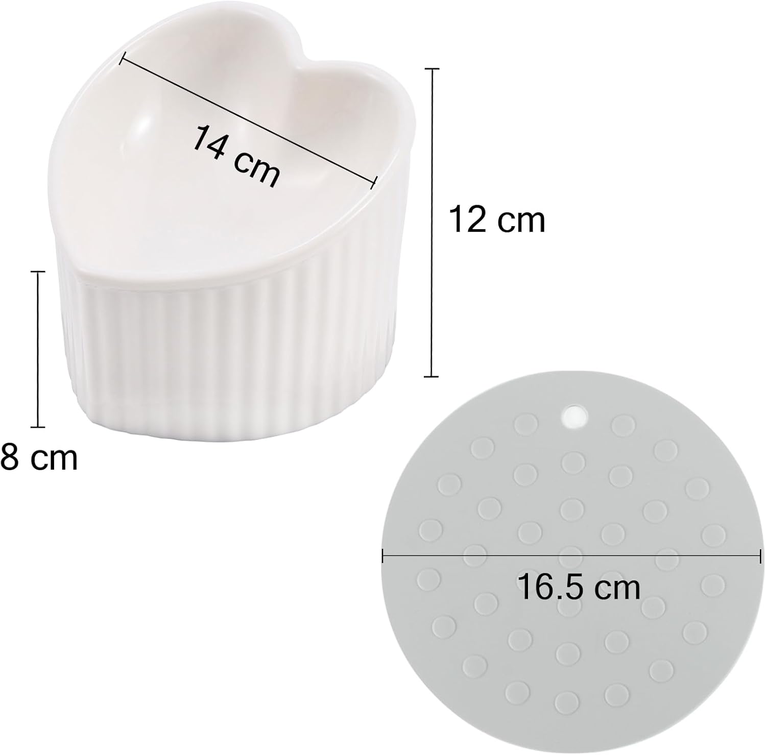 Detalle 2 de Ceramic cat food bowl 5.5 inch, 6 oz