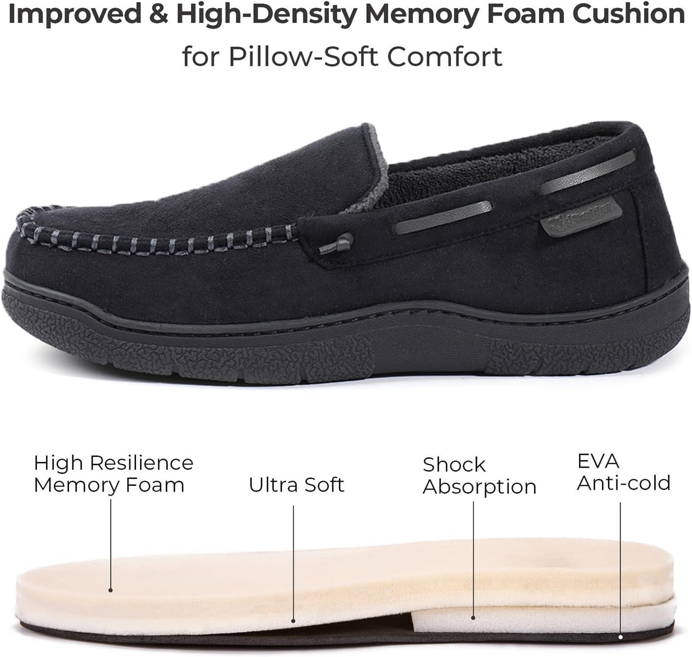 Detalle de Zigzagger Men's Moccasin Slippers