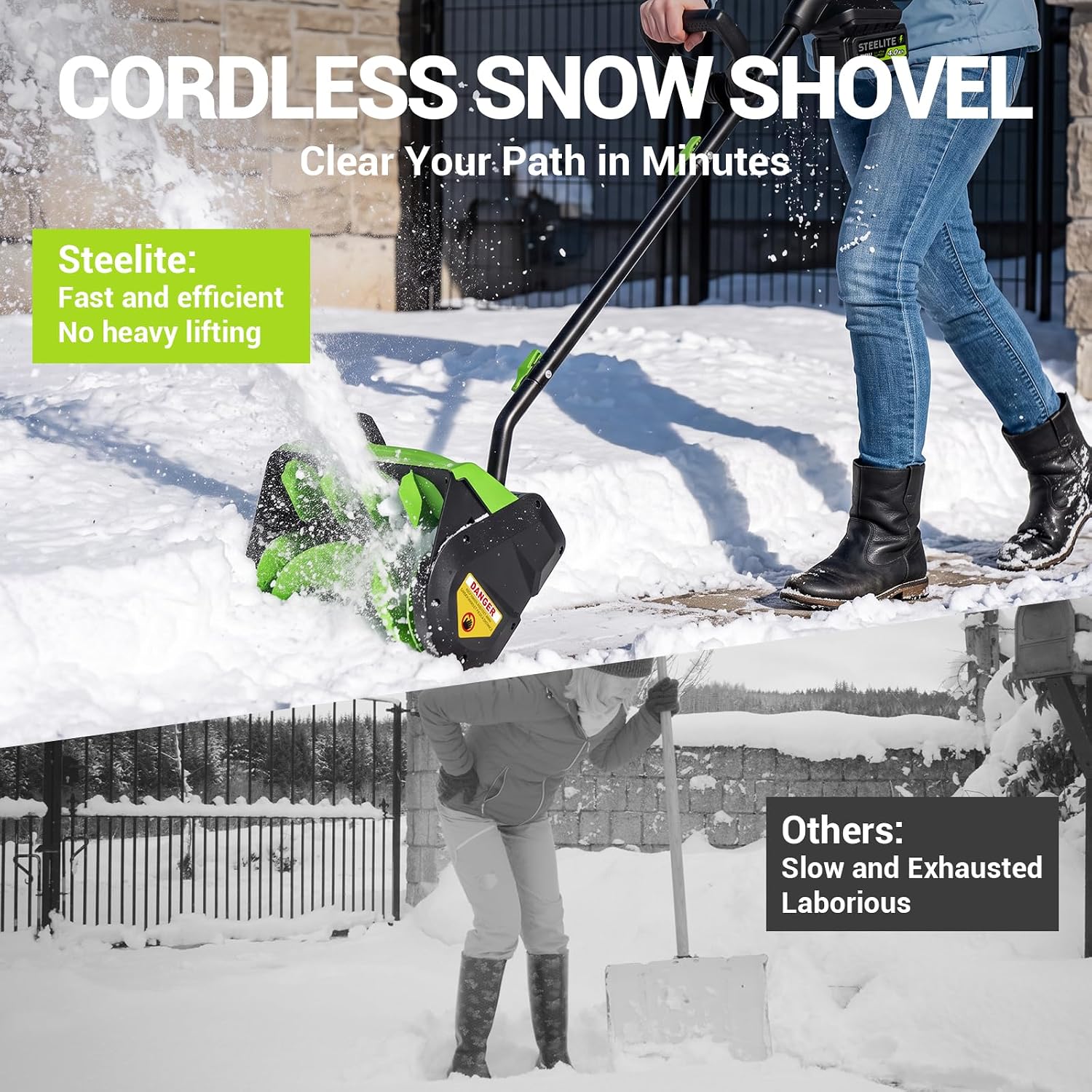 Thumbnail 5 de STEELITE Cordless Snow Shovel, 13-Inch