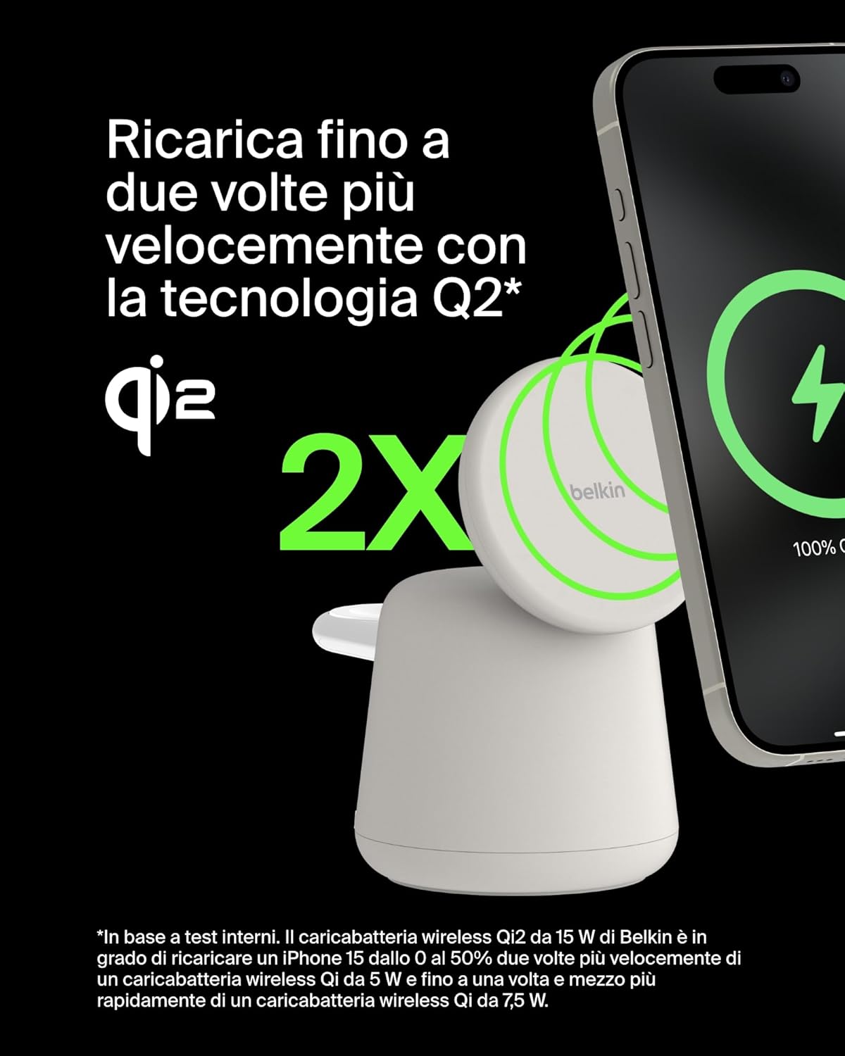Detalle 2 de Belkin BoostCharge wireless 2 in 1 15 W