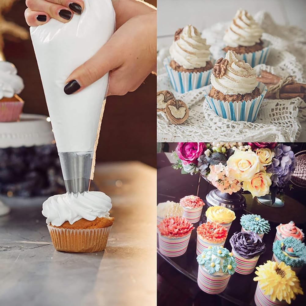 Thumbnail 6 de Tumtanm Piping Tips: 4B Large Stainless Steel Icing Tip Set (3 Pieces) for Cakes and Cupcakes