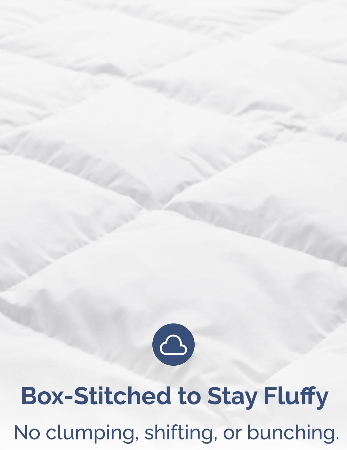 Detalle de King Size White Alternative Down Comforter — Warm, Lightweight, All-Season Hotel-Quality Bedding