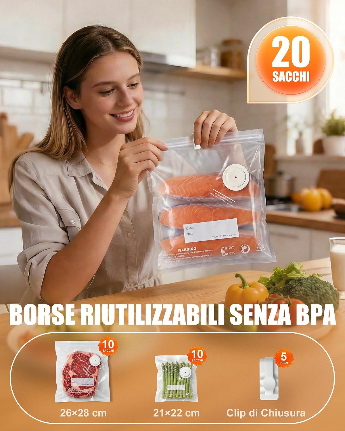 Detalle de Babacom Vacuum Sealer portatile 60 kPa