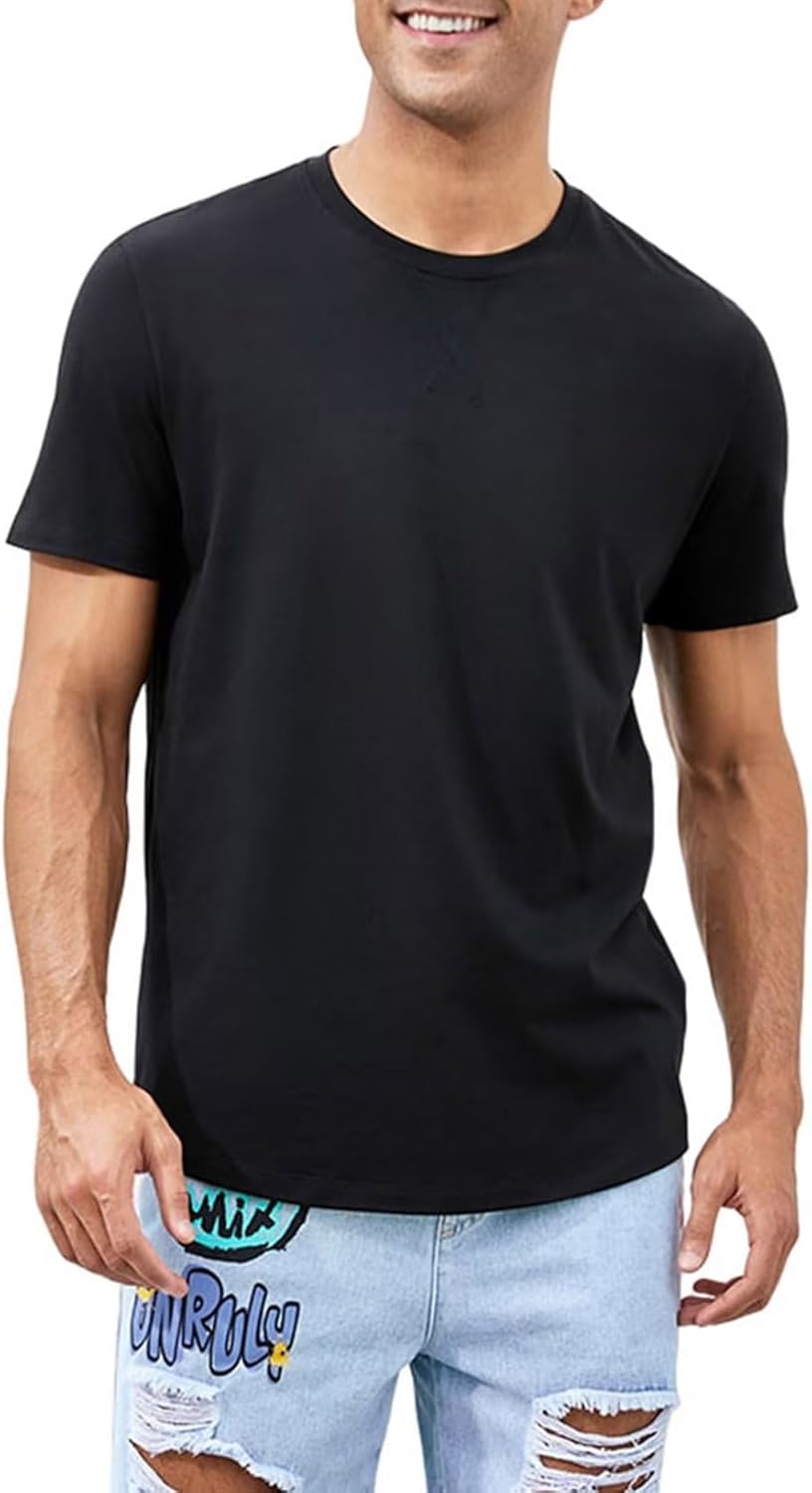 Thumbnail 2 de JMIERR 3er-Set Herren T-Shirts Slim Fit – kurzarm, einfarbig, Baumwolle
