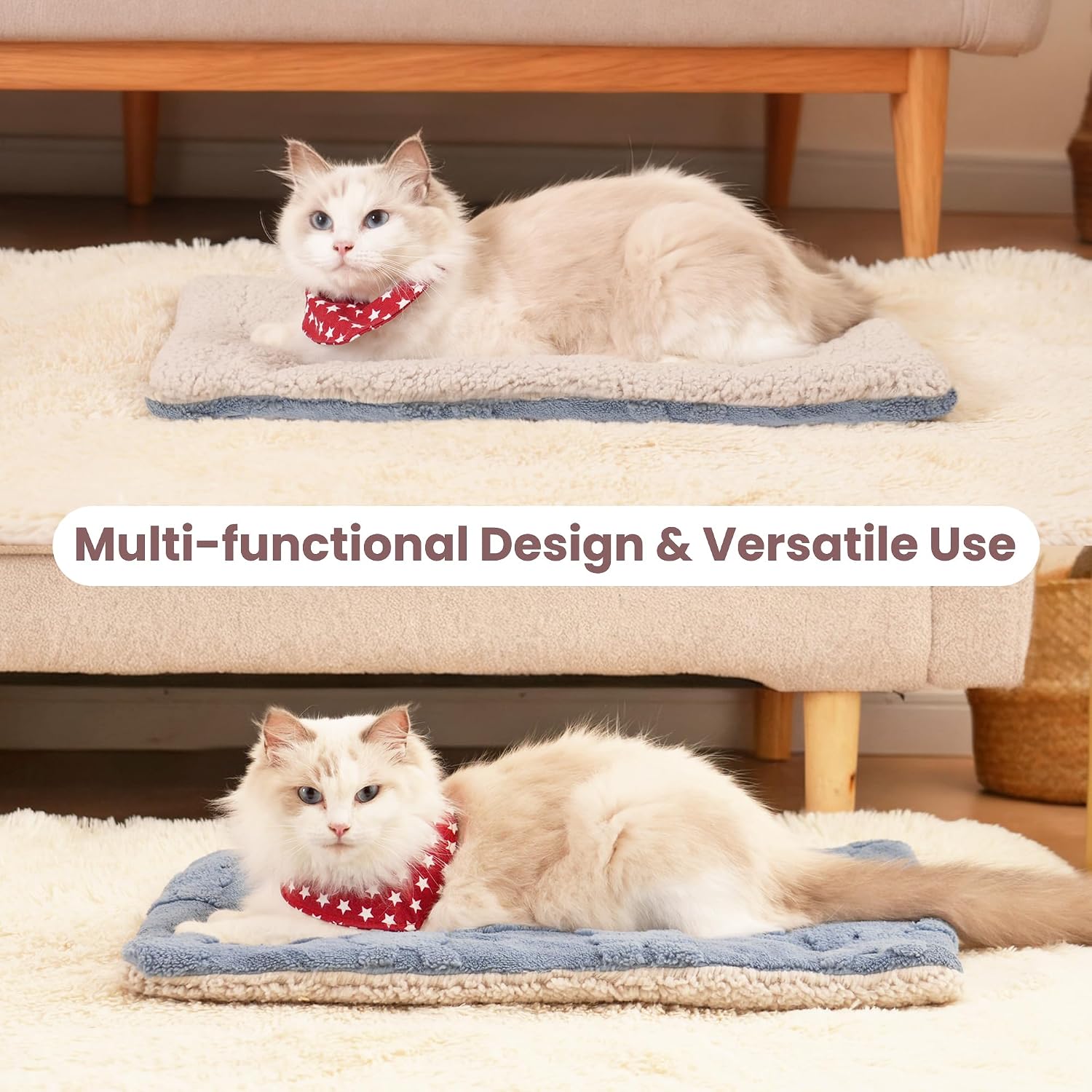 Detalle 2 de EursurePet Self Warming Cat Bed, 28 x 22-Inch Reversible Washable Mat