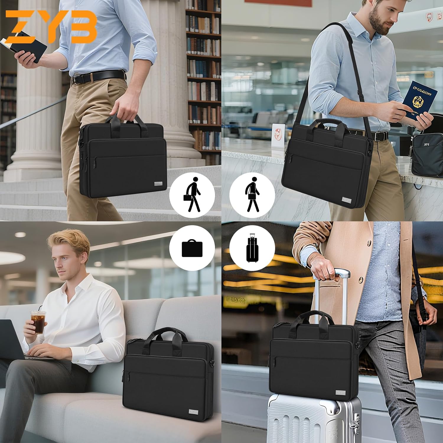 Detalle 2 de ZYB Große Laptoptasche 17 Zoll