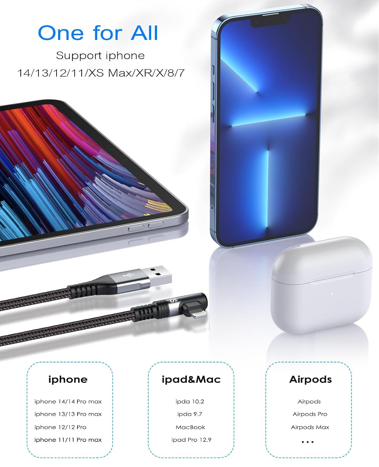 Thumbnail 4 de SWECE iPhone Lightning Kabel 2 m Pack