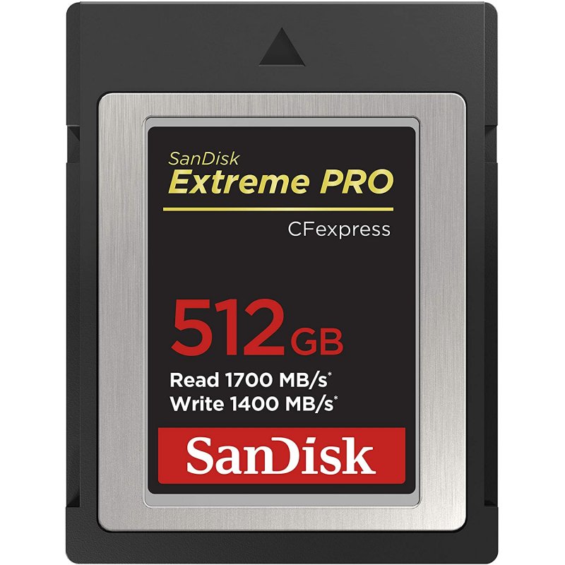 Detalle de SanDisk Extreme Pro CFexpress Compact Flash 512GB: rendimiento profesional para vídeo 4K RAW