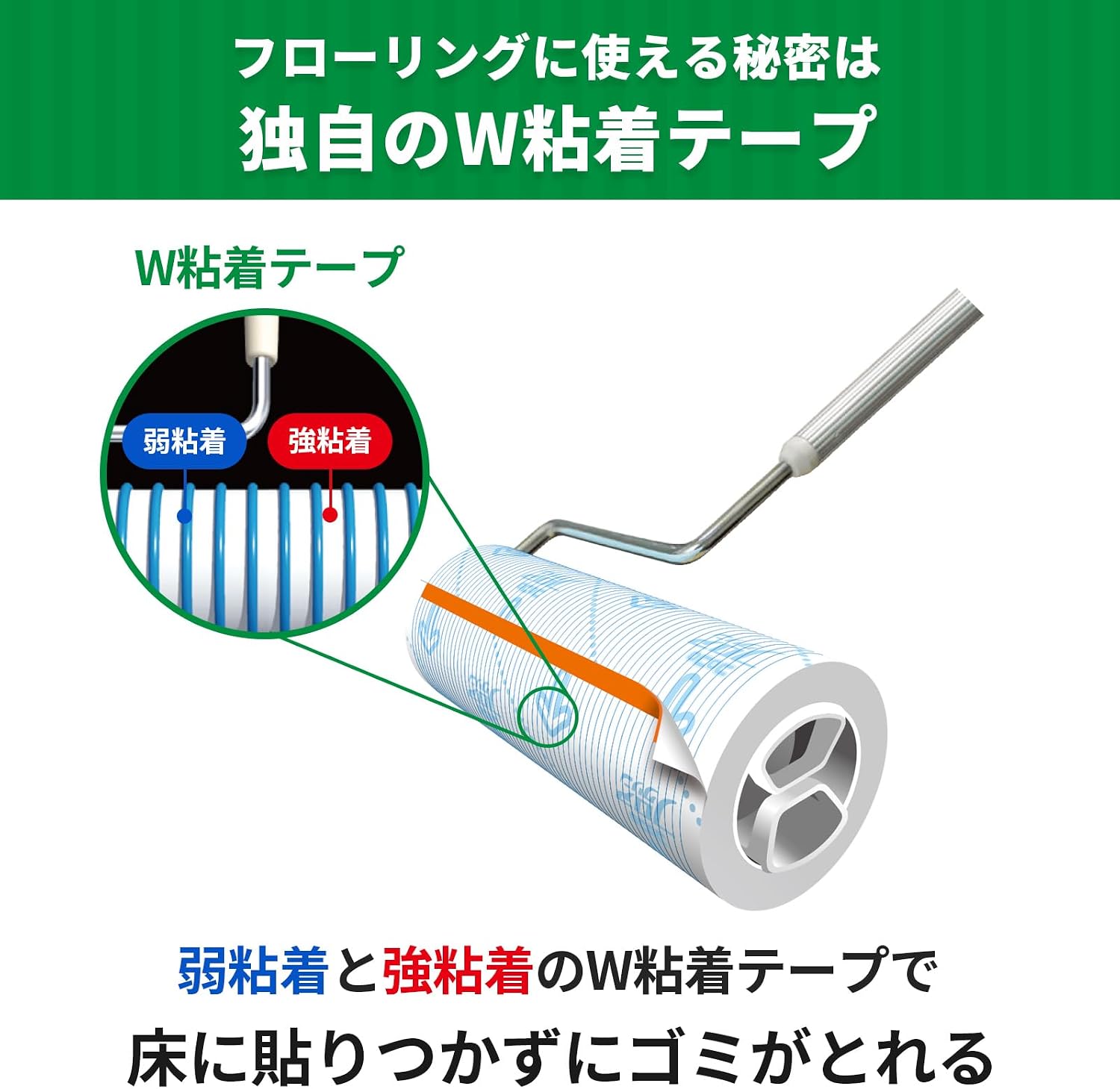 Detalle de ニトムズ CC8971 コロコロ フロアクリンSC スペアテープ 160mm幅・40周巻 10巻入