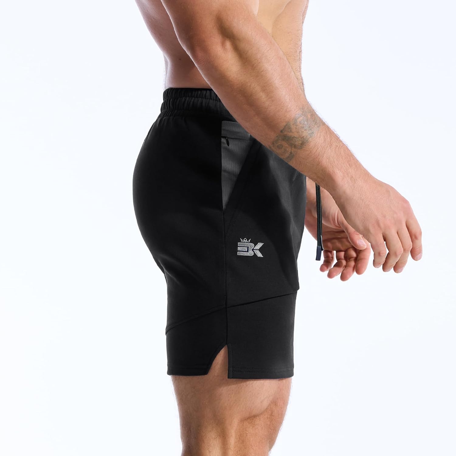 Thumbnail 6 de BROKIG Mens Zero Armor Gym Shorts: Seamless pockets, split-leg design and moisture-wicking comfort