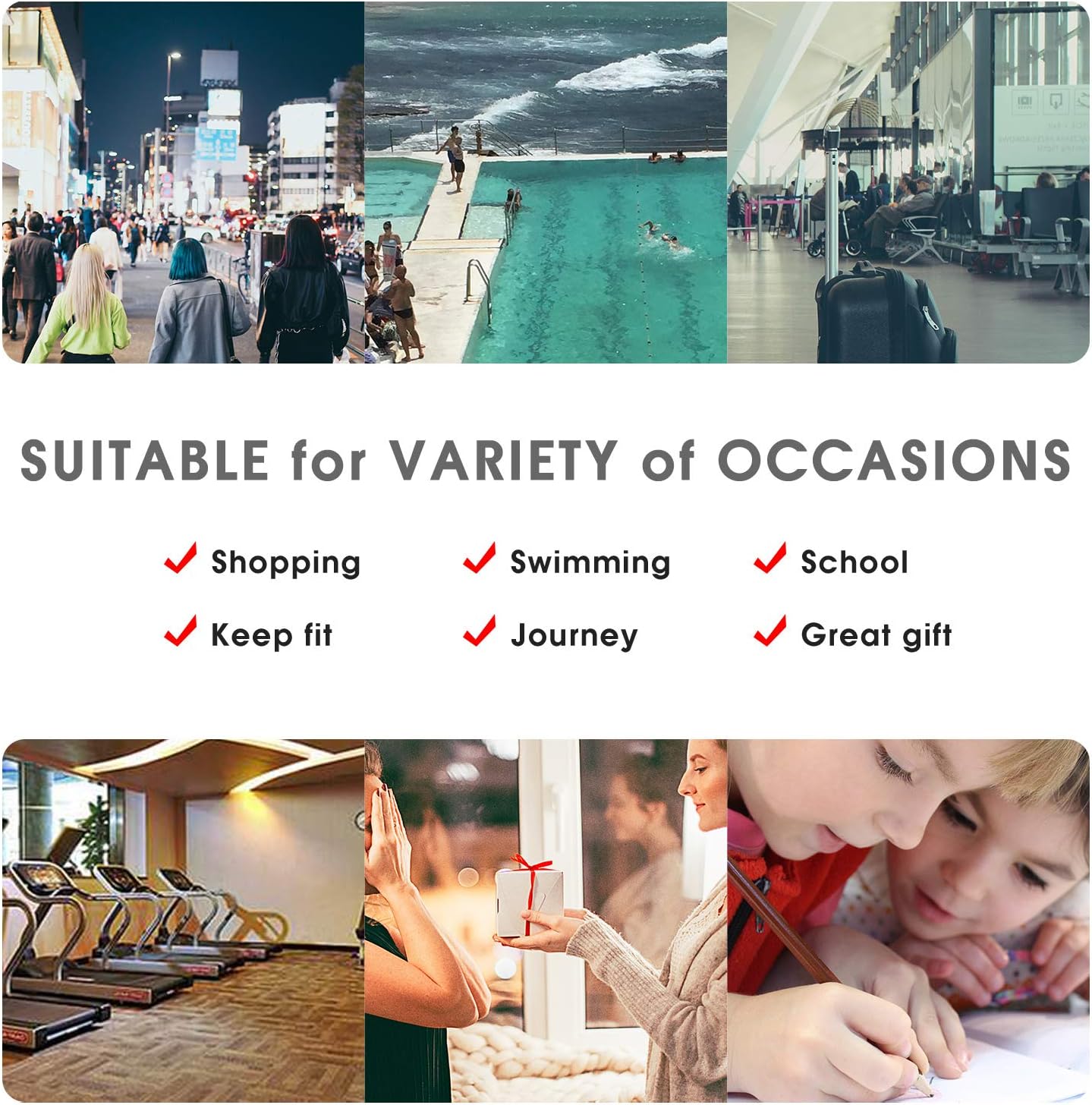 Thumbnail 6 de WANDF Sac de sport à dos pliable avec cordon réglable et poche extérieure