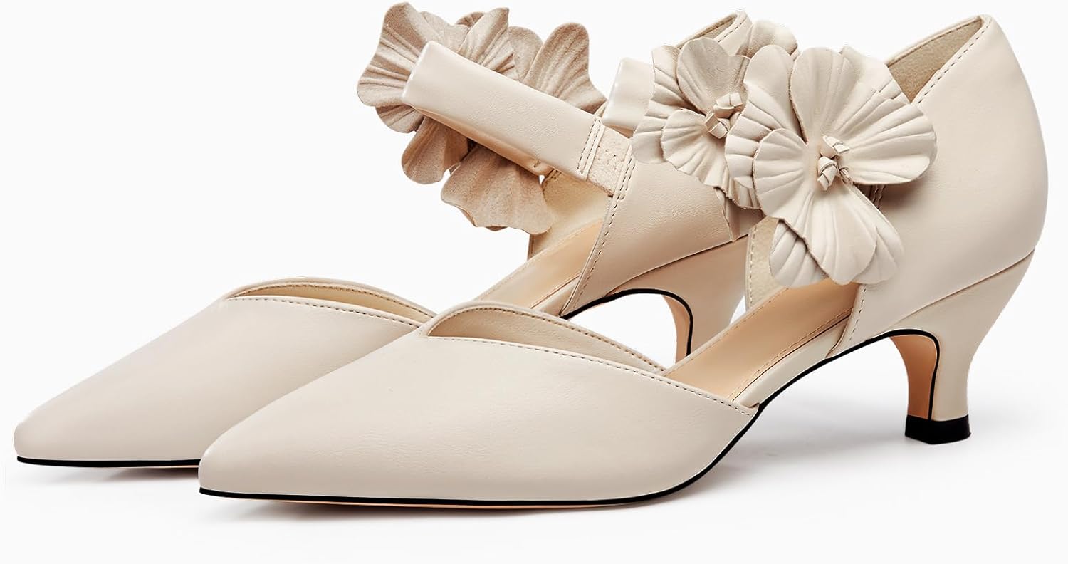 Thumbnail 3 de Coutgo Women's Low Kitten Heels Dressy Shoes