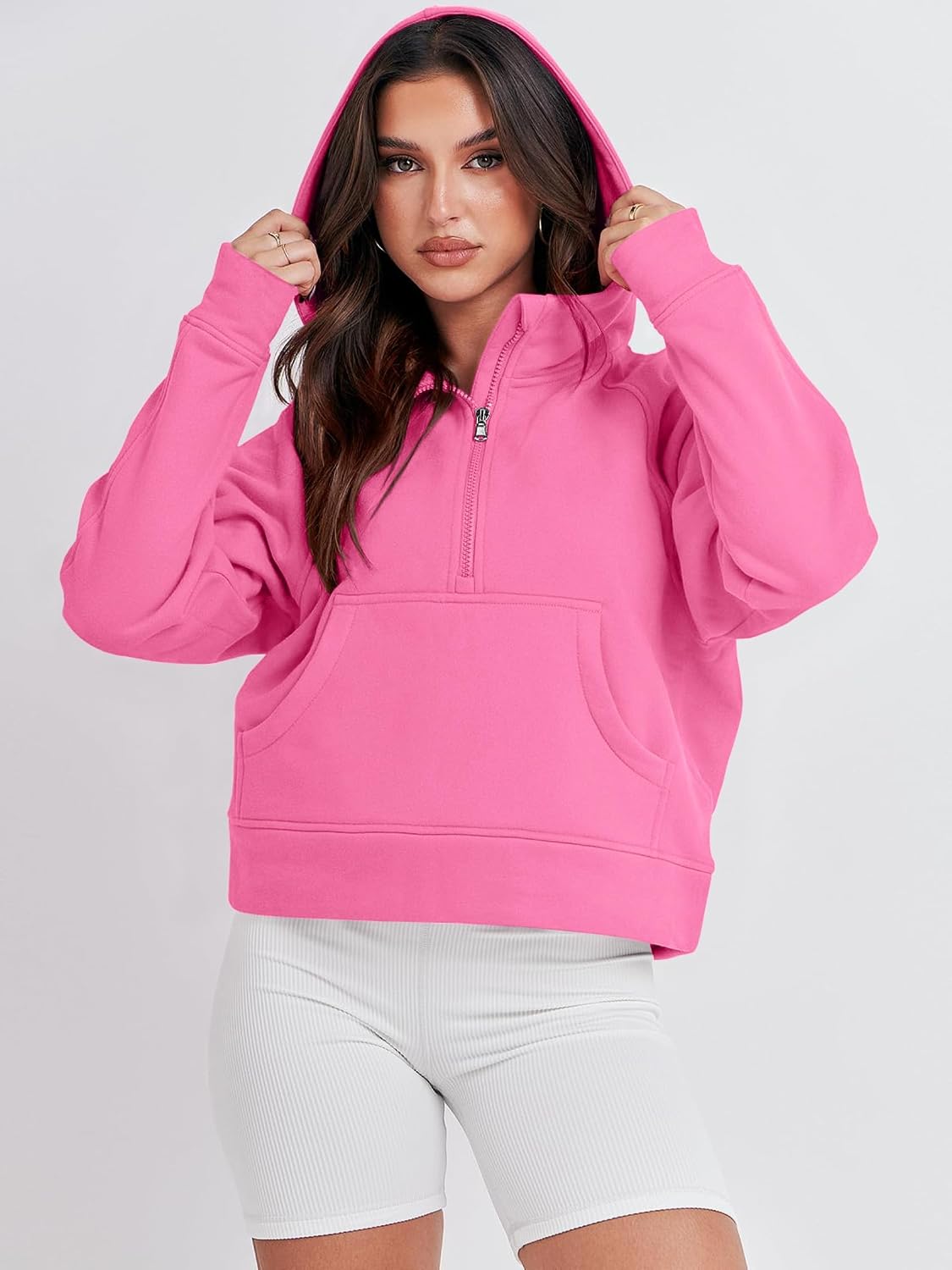 Detalle 1 de Damen Hoodie mit Fleece Innenfutter
