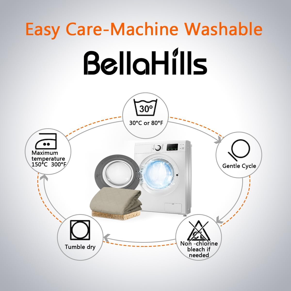 Thumbnail 5 de BellaHills Reversible Chair Cover 1-seater