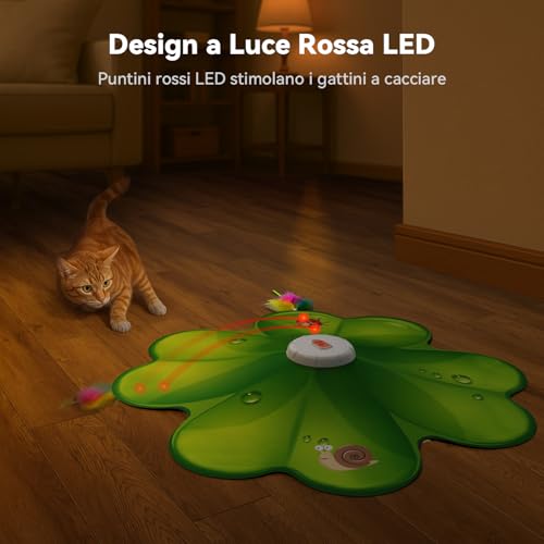 Detalle 2 de FEELNEEDY Juguete interactivo 1200mAh para gatos 🐱