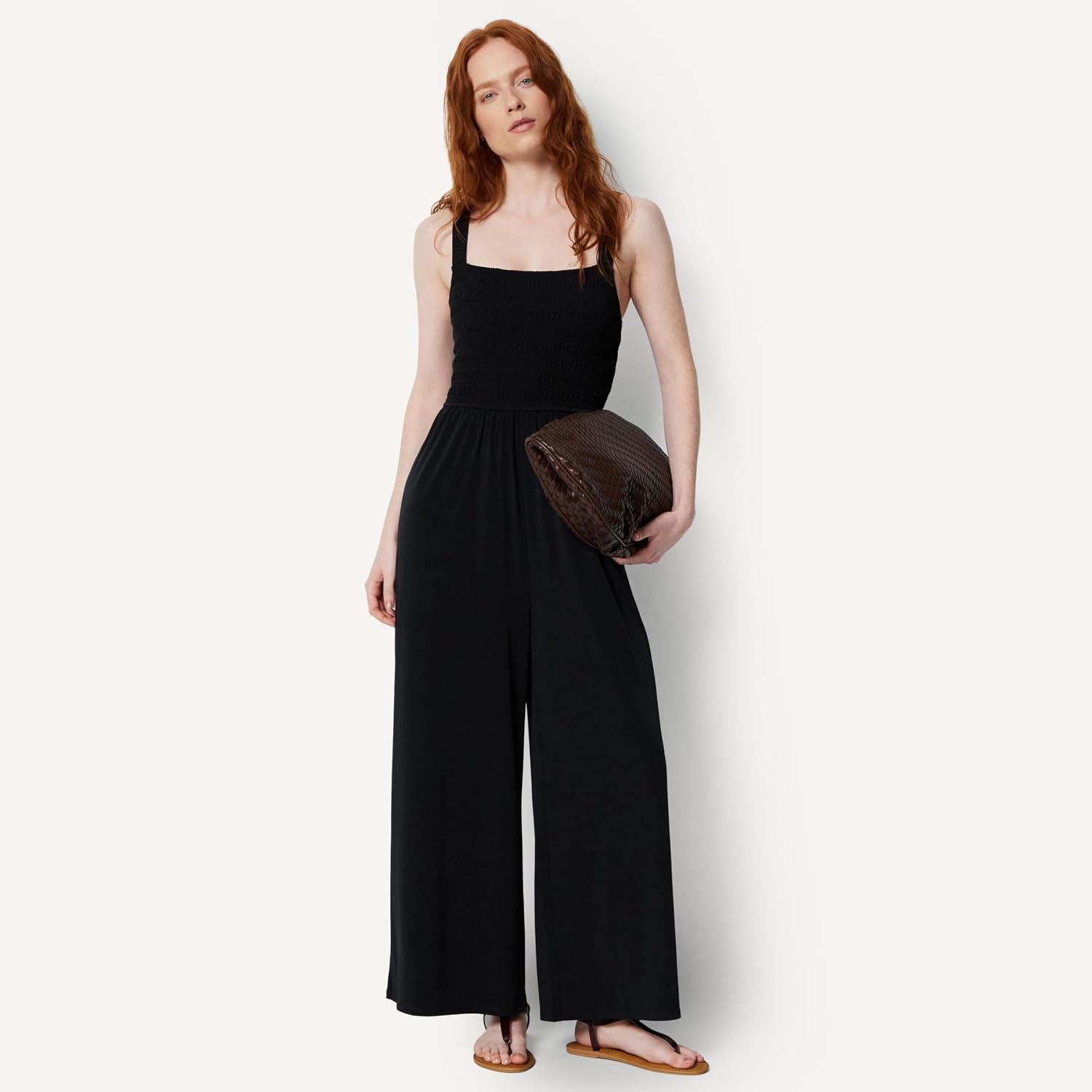 Detalle de Amazon Essentials Women's Square Neck Wide Leg Sleeveless Jumpsuit