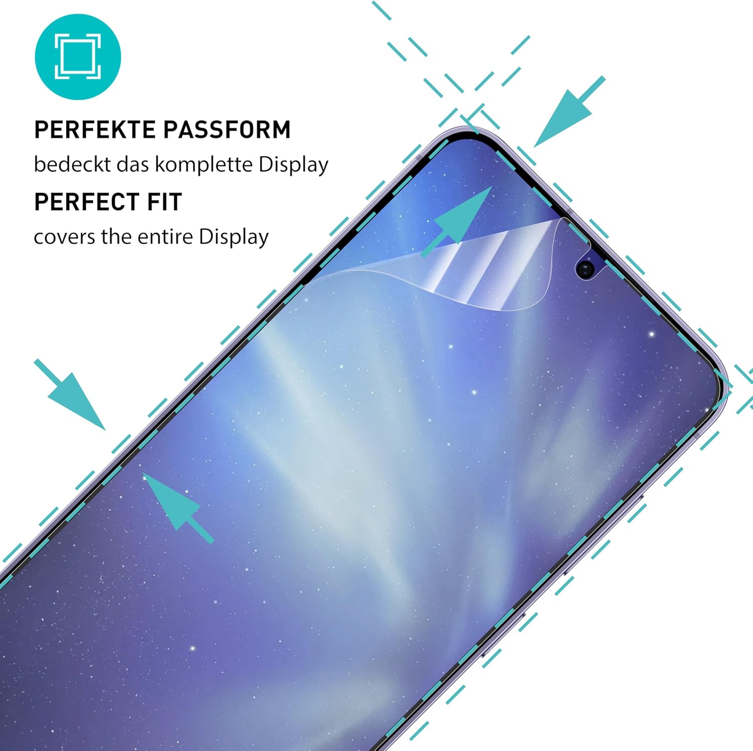 Detalle 2 de SmarTect Samsung Galaxy S25 Matte TPU Screen Protector, 2-Pack