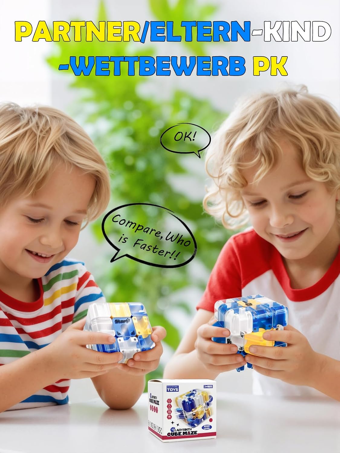Thumbnail 5 de DealKits 3D Zauberwürfel & Labyrinth Kugel – komplexes Würfel-Puzzle mit rollenden Kugeln (6,9 cm)