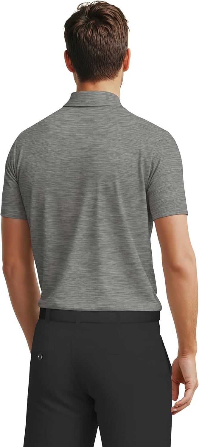 Thumbnail 1 de PGA Tour Men’s Airflux Jaspe Cotton Short Sleeve Golf Polo Shirt