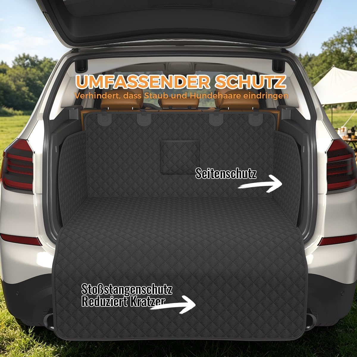 Detalle de BMaoBBo Hundedecke Auto Rückbank 135x60 cm – wasserdicht, kratzfest und 300 Pfund Traglast