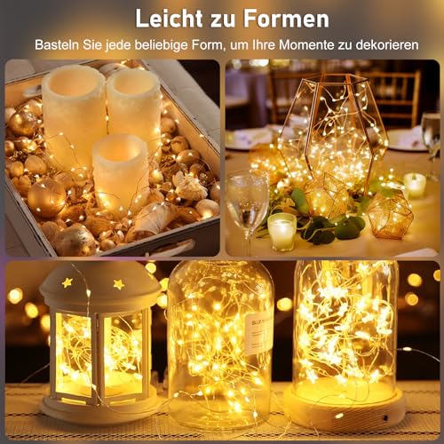 Thumbnail 3 de DBFAIRY Lichterkette Batterie 2x10 m, 100 LEDs, Timer