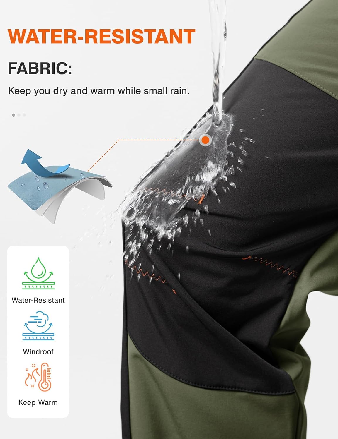 Thumbnail 4 de TBMPOY Men's Snow Ski Hiking Pants Waterproof 1️⃣