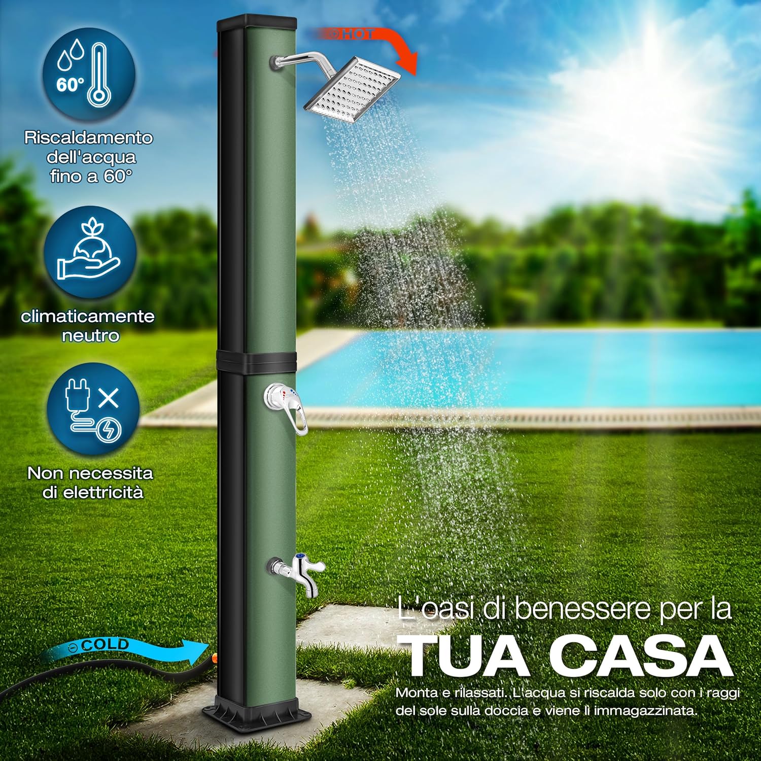 Thumbnail 2 de Tillvex Doccia Solare 40 L con Copertura