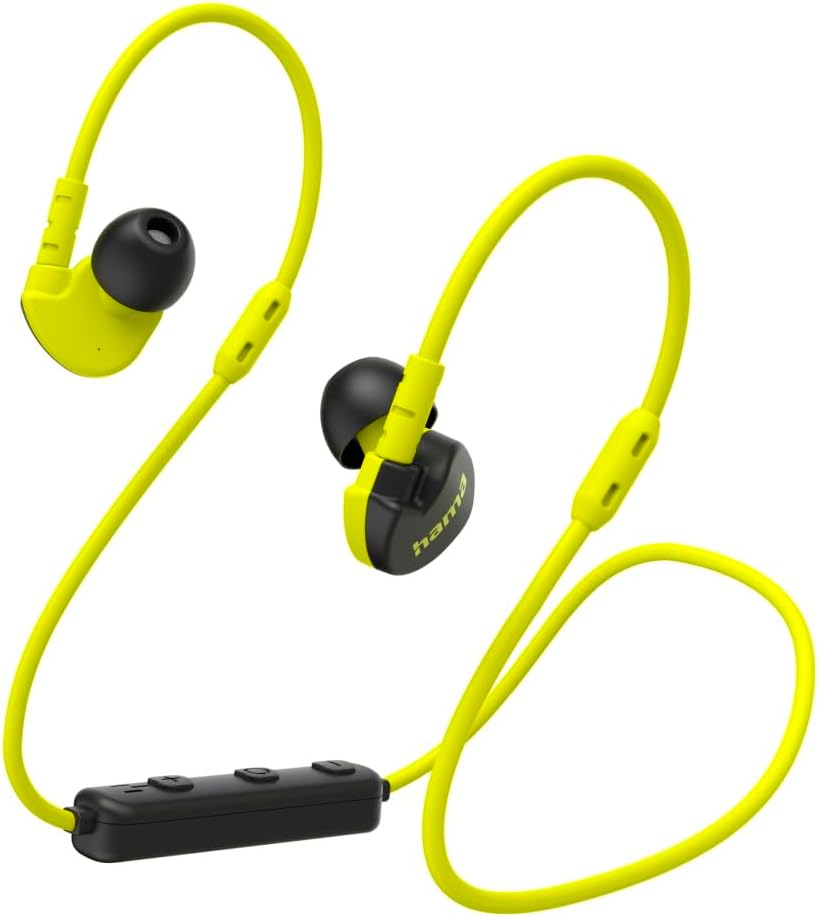 Detalle de Hama Freedom Athletics III Bluetooth In-Ear Headphones with Microphone (blk/ylw)
