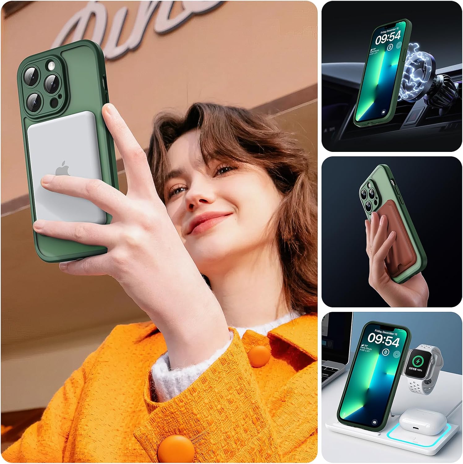 Detalle de TOCOL Magnetic Case for iPhone 13 Pro Max with Enhanced Camera Protection and MagSafe Compatibility