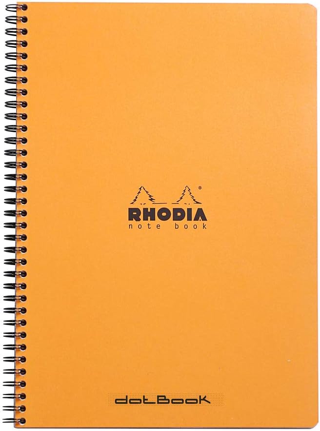 Detalle 2 de RHODIA 193439Cpack Quaderno a spirale NERO A5+ DOT 160 pagine staccabili × 5