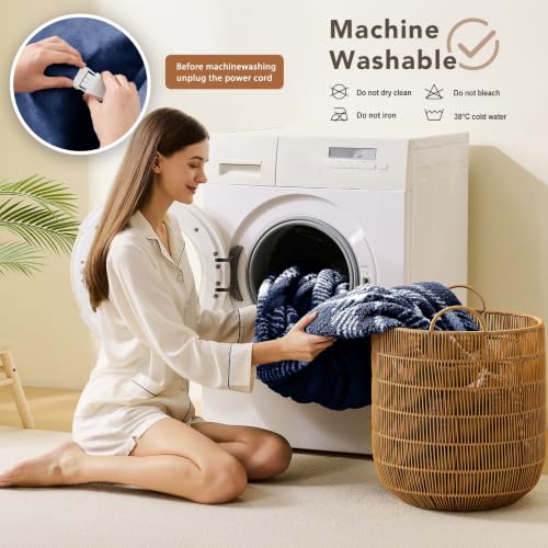 Thumbnail 6 de Homemate Corded Heated Throw with Flannel, Sherpa and 5 Heat Settings