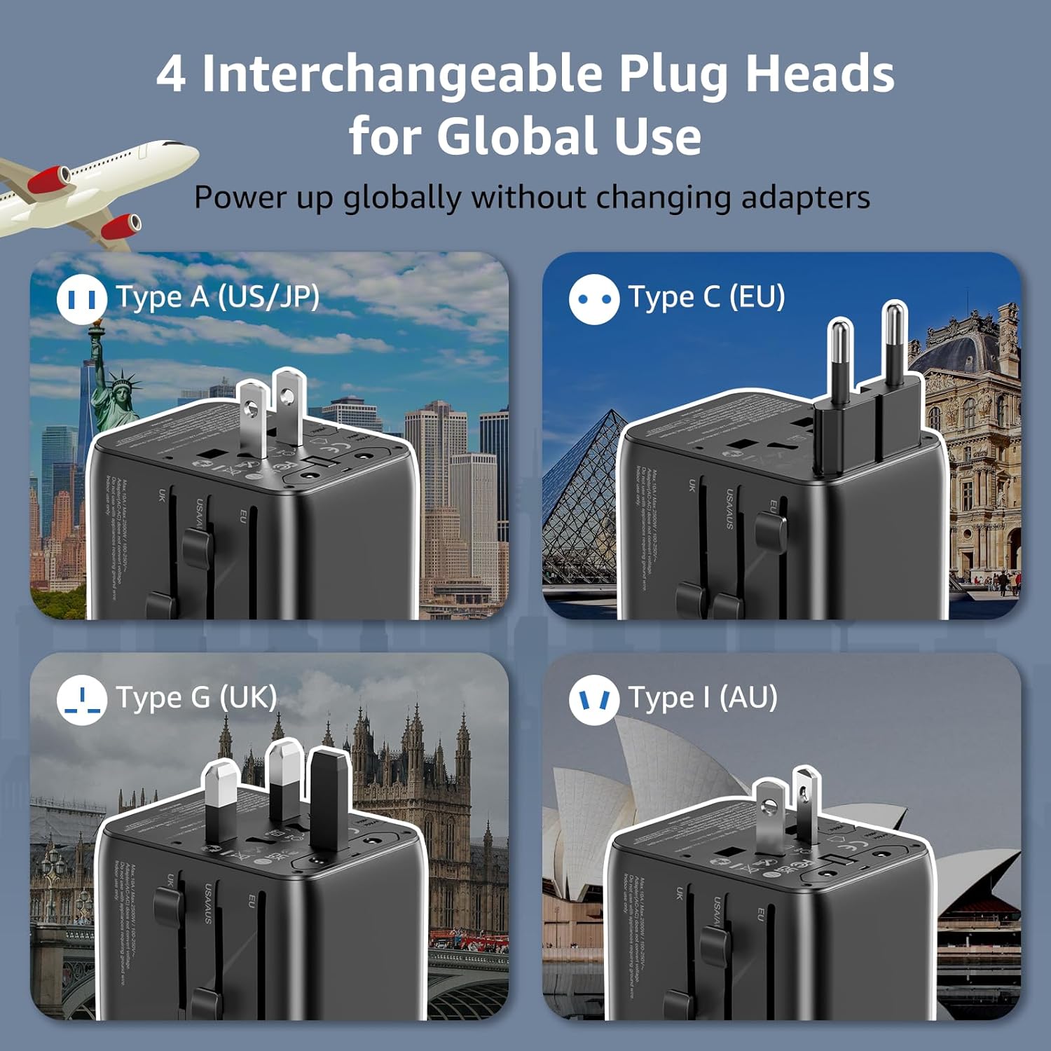 Thumbnail 3 de Universal Travel Adapter 70W Fast Charge