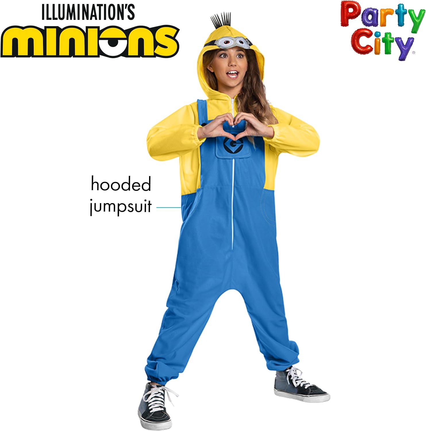 Detalle de Party City by Rubies Despicable Me Minion Costume for Kids, Fleece Jumpsuit