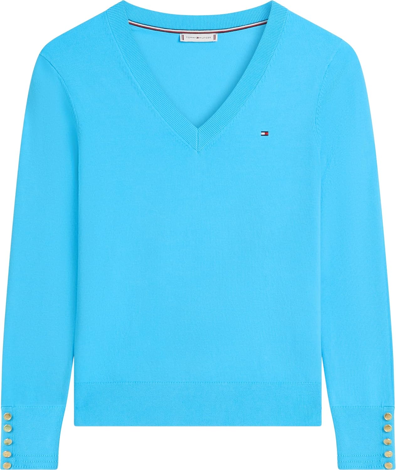 Thumbnail 4 de Tommy Hilfiger Donna Pullover Jersey V-Neck in Maglia