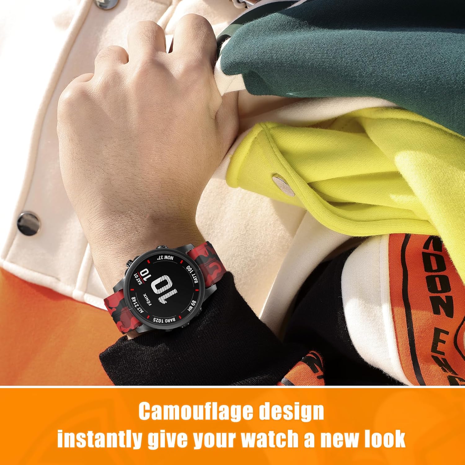 Thumbnail 6 de Replacement 22mm Quick Release Watch Strap for Garmin Fenix, Forerunner, and Instinct Series
