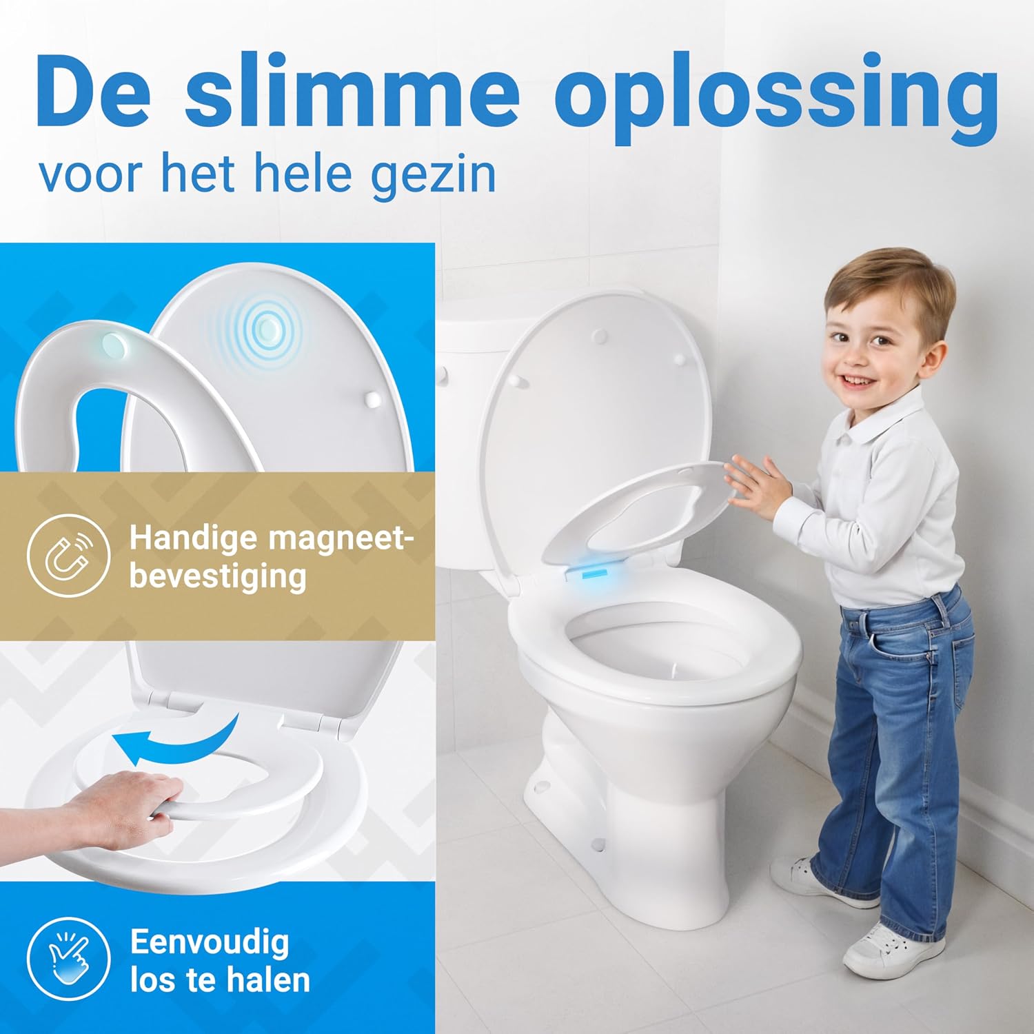 Detalle 1 de LOBENSWERK 96039 toiletbril met uitneembaar kinderzitje van Duroplast