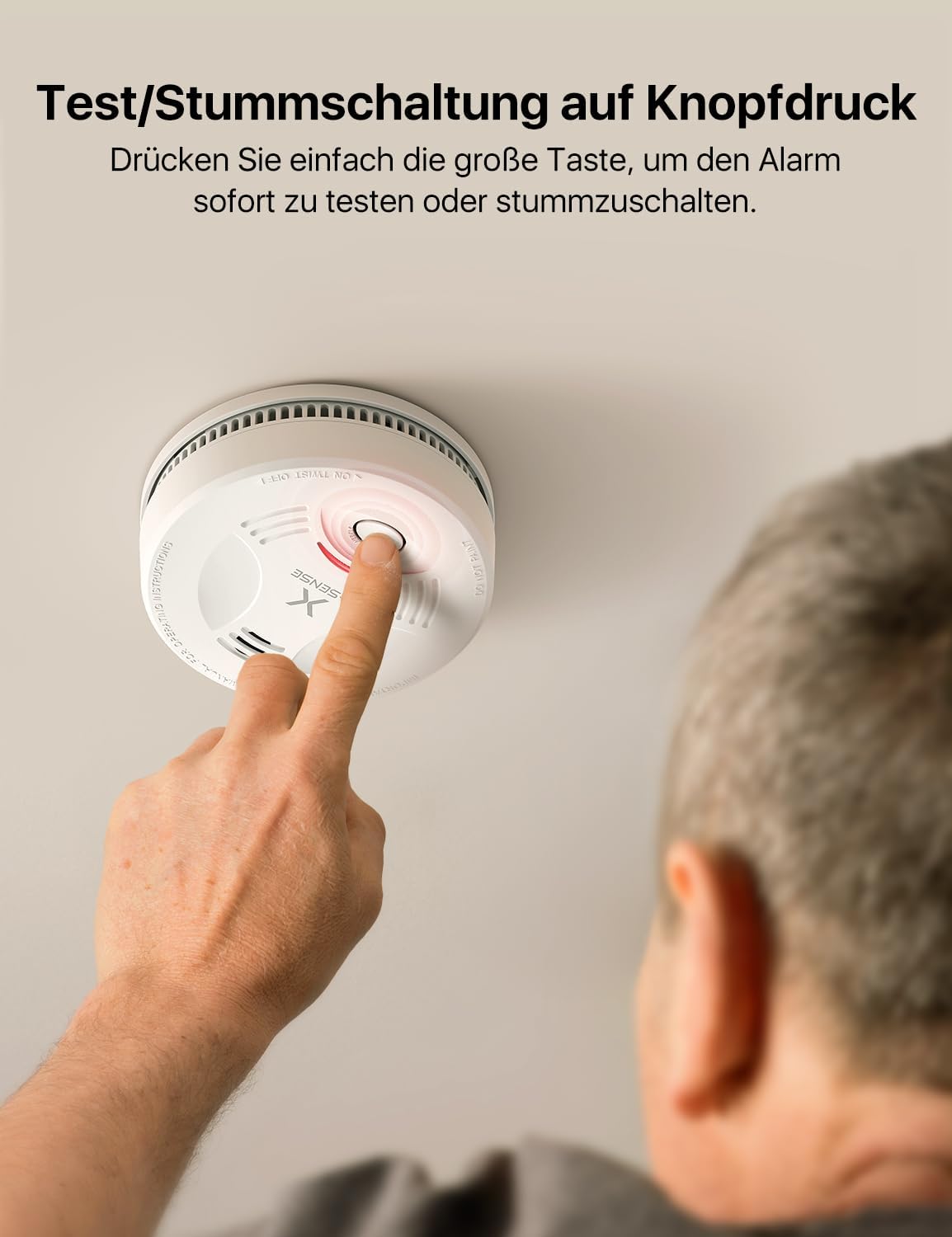 Thumbnail 4 de X-Sense Rauchmelder SD11 mit 10-Jahres-Batterie, TÜV Rheinland zertifiziert (5er-Set) mit Stummschaltung