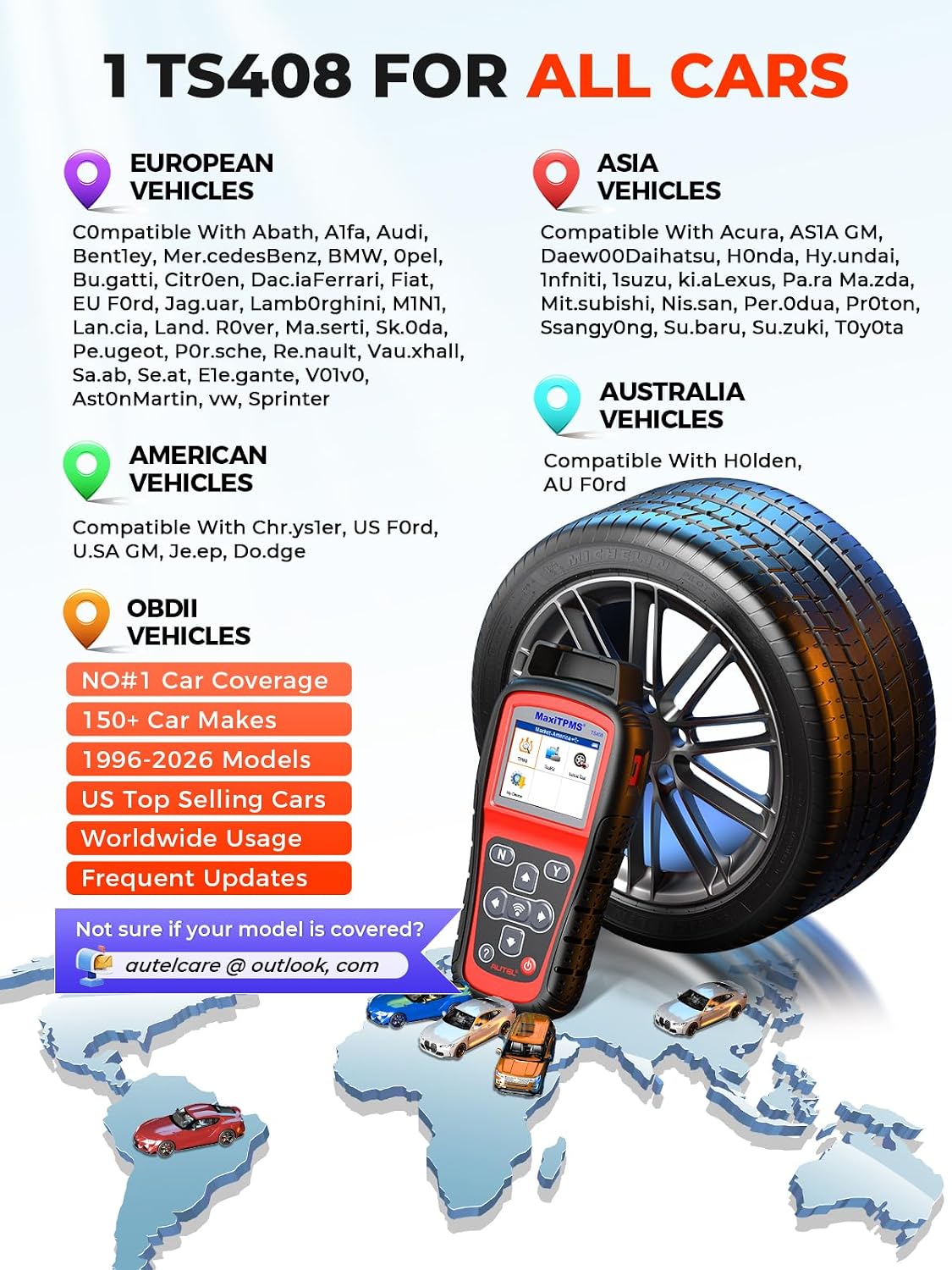 Detalle de Autel MaxiTPMS TS408 TPMS Programming Tool with MX-Sensor Support and Relearn