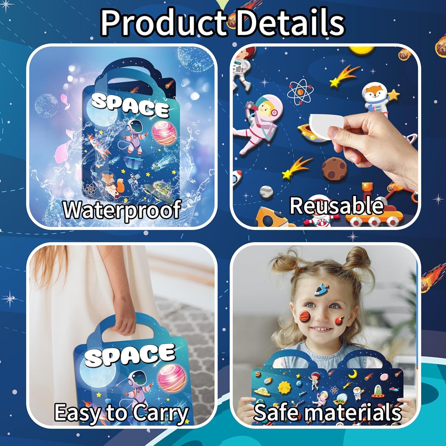 Detalle de Kalysky 6 Pack Reusable Sticker Book 300+ stickers